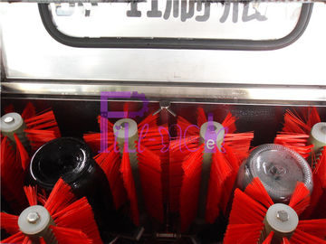 Podwójna głowica półautomatyczna maszyna do czyszczenia butelek szklanych do napełniania napojów linii