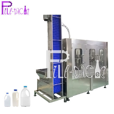 Automatyczny monoblok 6000BPH Butelka Zintegrowana maszyna / urządzenie do napełniania mleka 3 w 1 do mycia, segregowania i zamykania