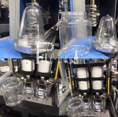500BPH Półautomatyczna maszyna do formowania z rozdmuchem 180 mm szeroka szyjka 2 wnęki na butelkę PET
