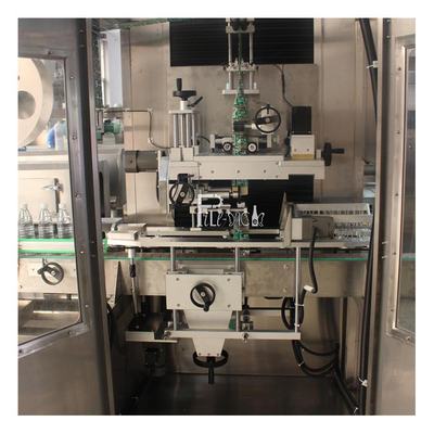 W pełni automatyczna maszyna do etykietowania rękawów termokurczliwych z pojedynczą głowicą / wyposażenie do butelek PVC z tunelem termokurczliwym