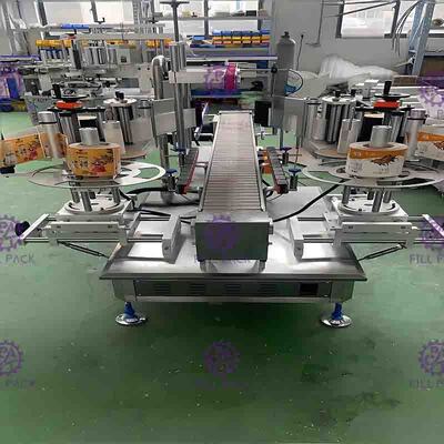 SUS304 40m / min Automatyczna maszyna do etykietowania płaskich butelek dwustronna