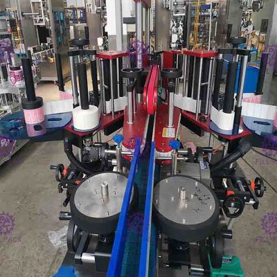 Automatyczna kwadratowa płaska maszyna do etykietowania butelek Dwustronna samoprzylepna naklejka o specjalnym kształcie