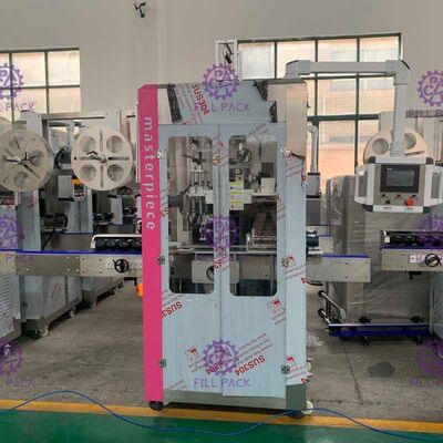 Podwójna jazda Cztery ostrza Zainstalowana maszyna do etykietowania butelek ze sterownikiem Panasonic