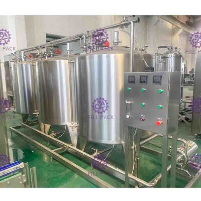 System czyszczenia CIP Linia do obróbki miękkiego napoju Semi Auto ze zbiornikiem 500L