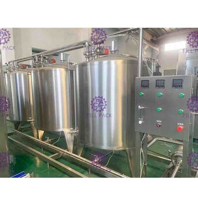 System czyszczenia CIP Linia do obróbki miękkiego napoju Semi Auto ze zbiornikiem 500L