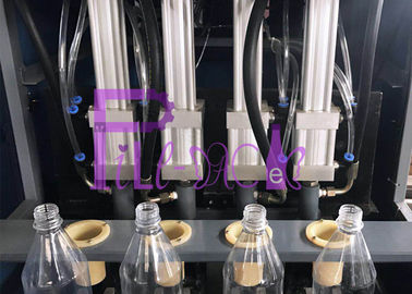 Półautomatyczna maszyna do wydmuchiwania butelek 4 wnęki do przetwarzania butelek odpornych na ciepło