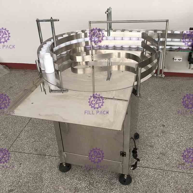 Obrócić obrotowy pojemnik na odbieranie butelek / stół / maszynę / sprzęt / linię / instalację / system