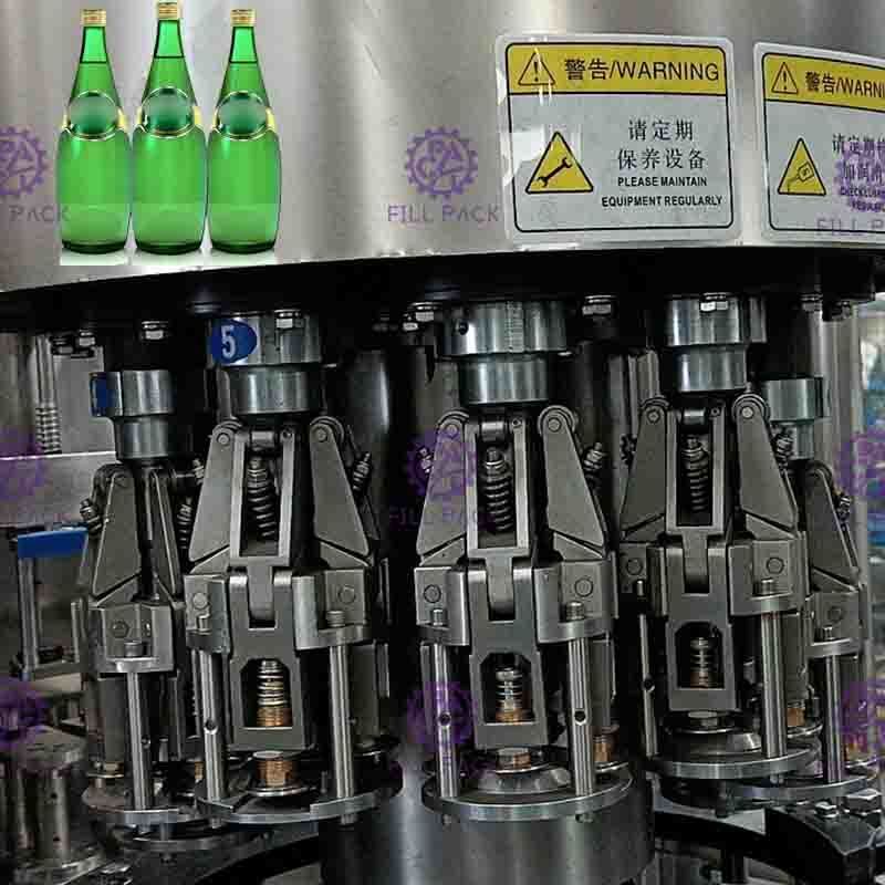 Maszyna do napełniania napojów gazowanych 3 w 1 Butelka szklana monoblok z aluminiową nasadką