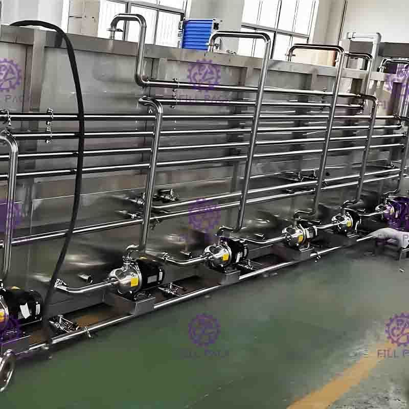 Butelkowana maszyna do pakowania butelek Ruchomy sok Pasteryzujący recykling dysz natryskowych